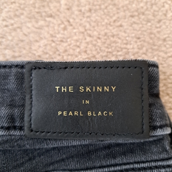 Zara Jeans Womens 10 The Skinny in Pearl Black Ankle Length Frayed Hem - Picture 10 of 13